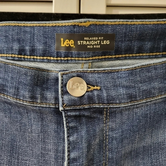 𝅺Lee Straight Leg Stretch Relaxed Fit‎ in Bewitched Jeans Size 18 - Picture 5 of 7